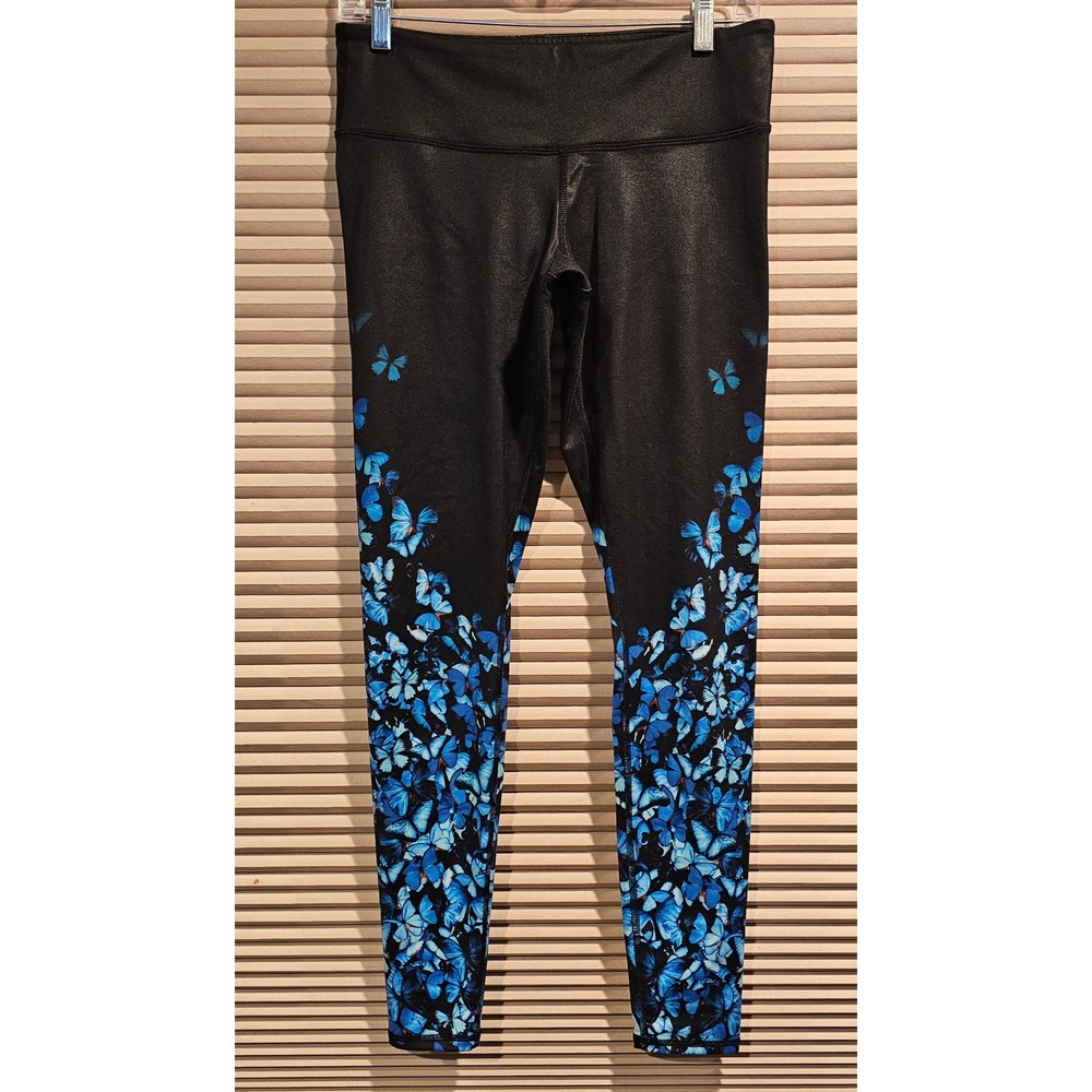 Alo Yoga Gypset Goddess Butterfly Print Legging Black‎ Blue Size S RN87370